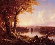 Thomas Cole Indian at Sunset painting